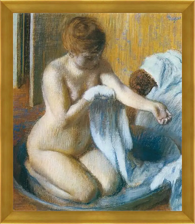 Картина в раме - Degas Edgar, Femme au tub Woman with the tub. Эдгар Дега