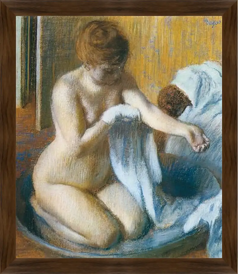 Картина в раме - Degas Edgar, Femme au tub Woman with the tub. Эдгар Дега