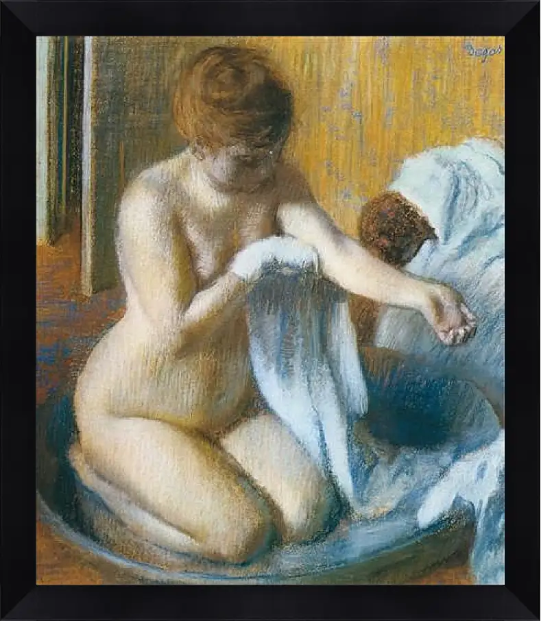 Картина в раме - Degas Edgar, Femme au tub Woman with the tub. Эдгар Дега