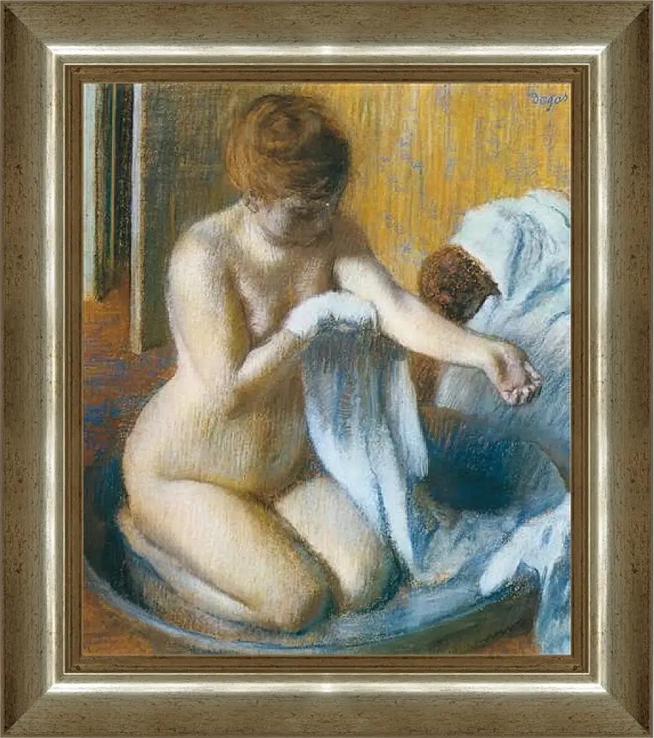 Картина в раме - Degas Edgar, Femme au tub Woman with the tub. Эдгар Дега