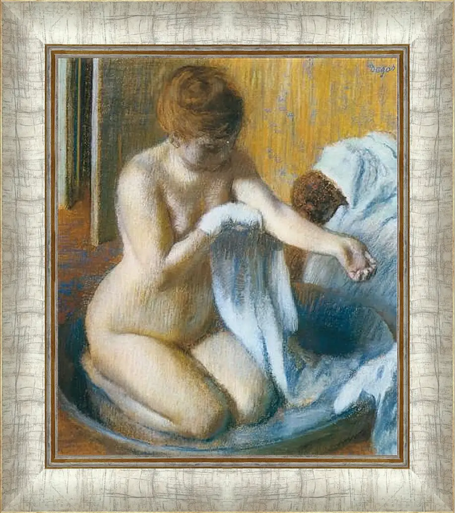 Картина в раме - Degas Edgar, Femme au tub Woman with the tub. Эдгар Дега