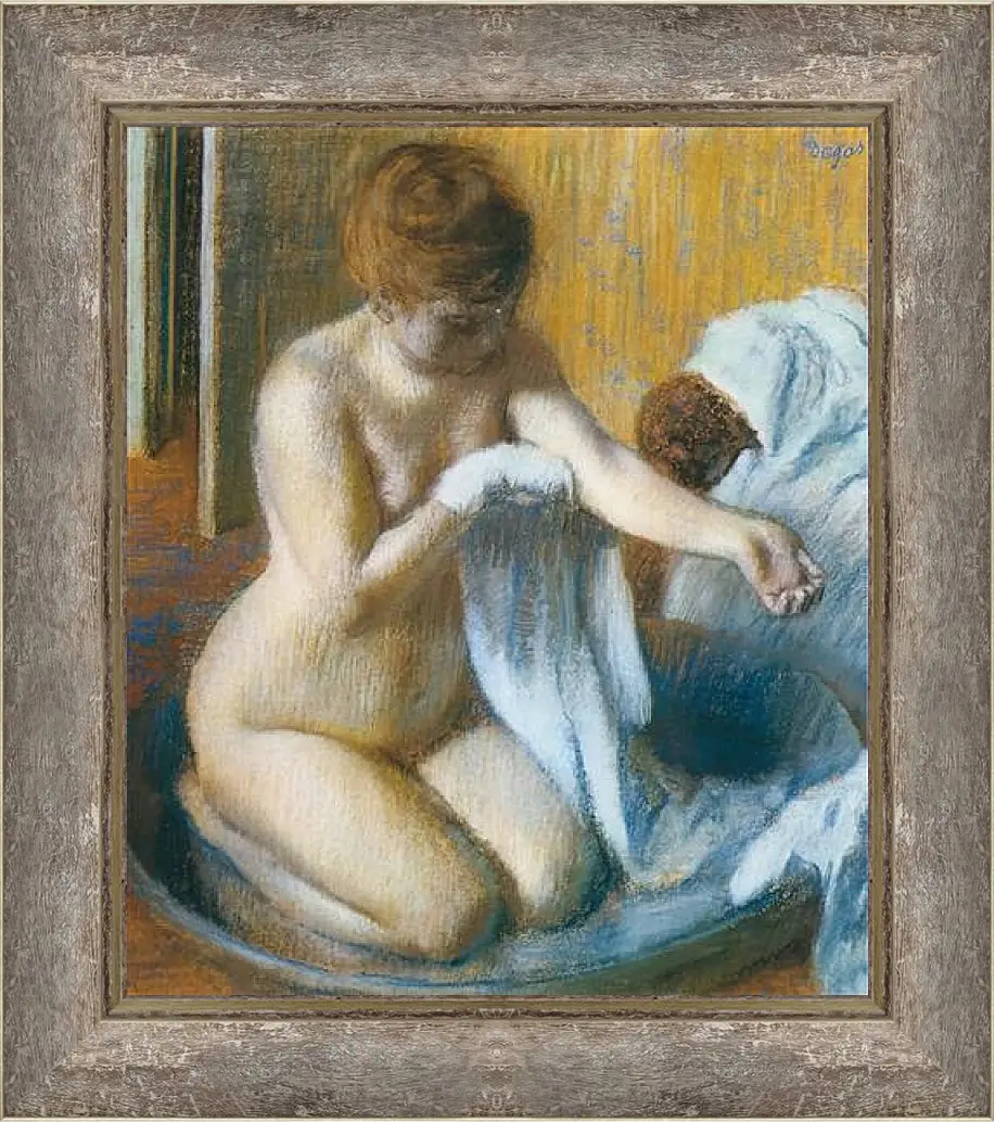 Картина в раме - Degas Edgar, Femme au tub Woman with the tub. Эдгар Дега