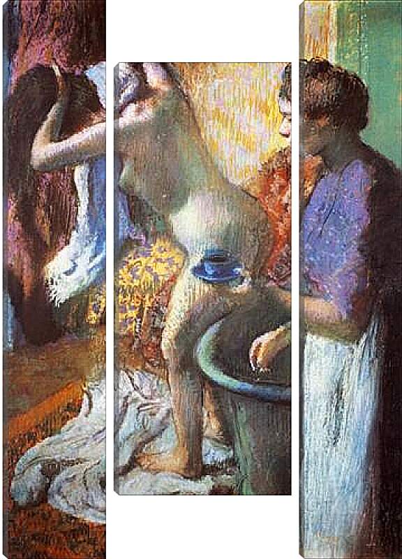 Модульная картина - Le petit dejeuner a la sortie du bain. Эдгар Дега