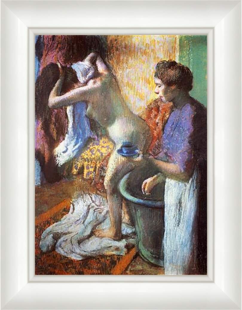 Картина в раме - Le petit dejeuner a la sortie du bain. Эдгар Дега