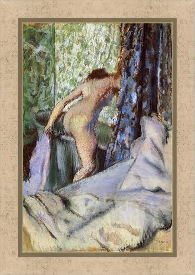 Картина в раме - Le Bain, le bain matinal. Эдгар Дега