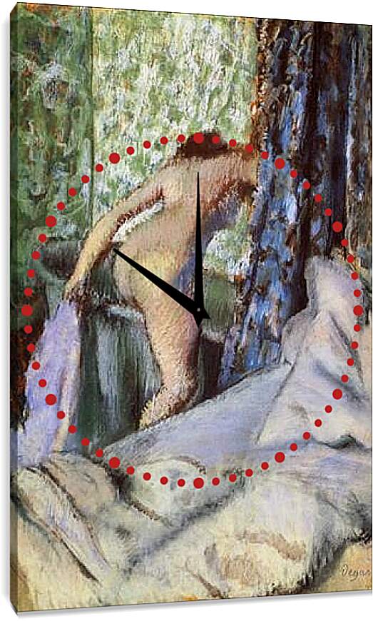 Часы картина - Le Bain, le bain matinal. Эдгар Дега