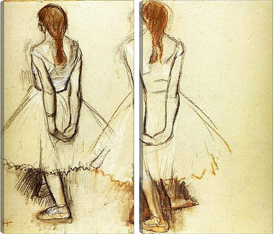 Модульная картина - Etude pour la Petite danseuse de quatorze ans. Эдгар Дега