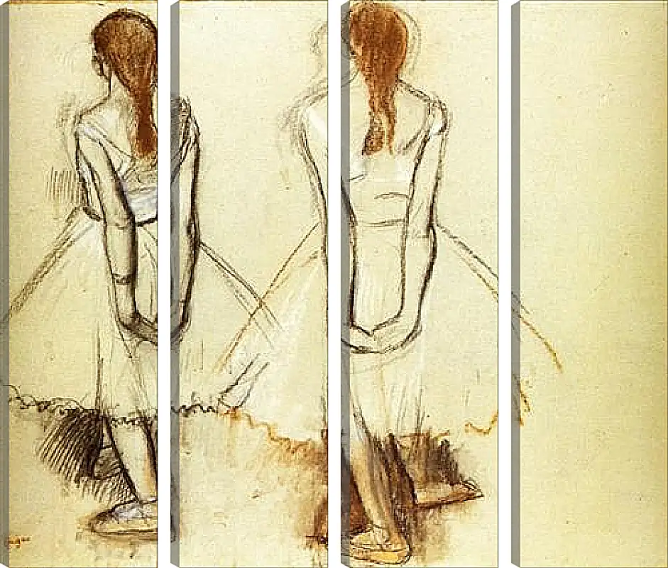Модульная картина - Etude pour la Petite danseuse de quatorze ans. Эдгар Дега