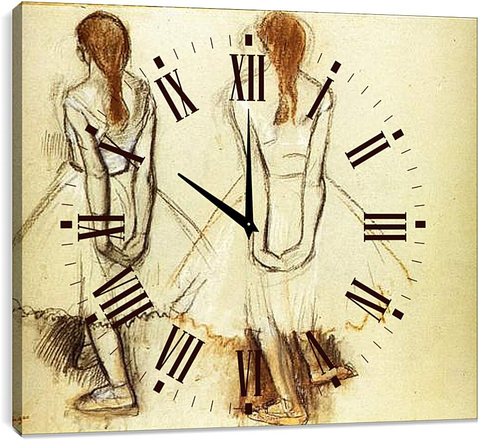 Часы картина - Etude pour la Petite danseuse de quatorze ans. Эдгар Дега