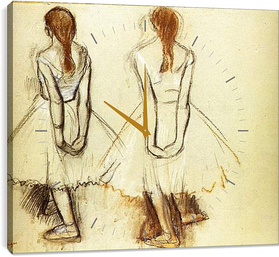 Часы картина - Etude pour la Petite danseuse de quatorze ans. Эдгар Дега