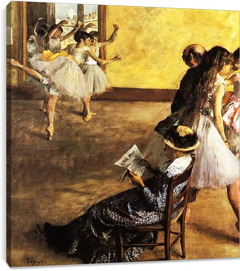 Постер и плакат - Classe de Ballet, salle de danse. Эдгар Дега