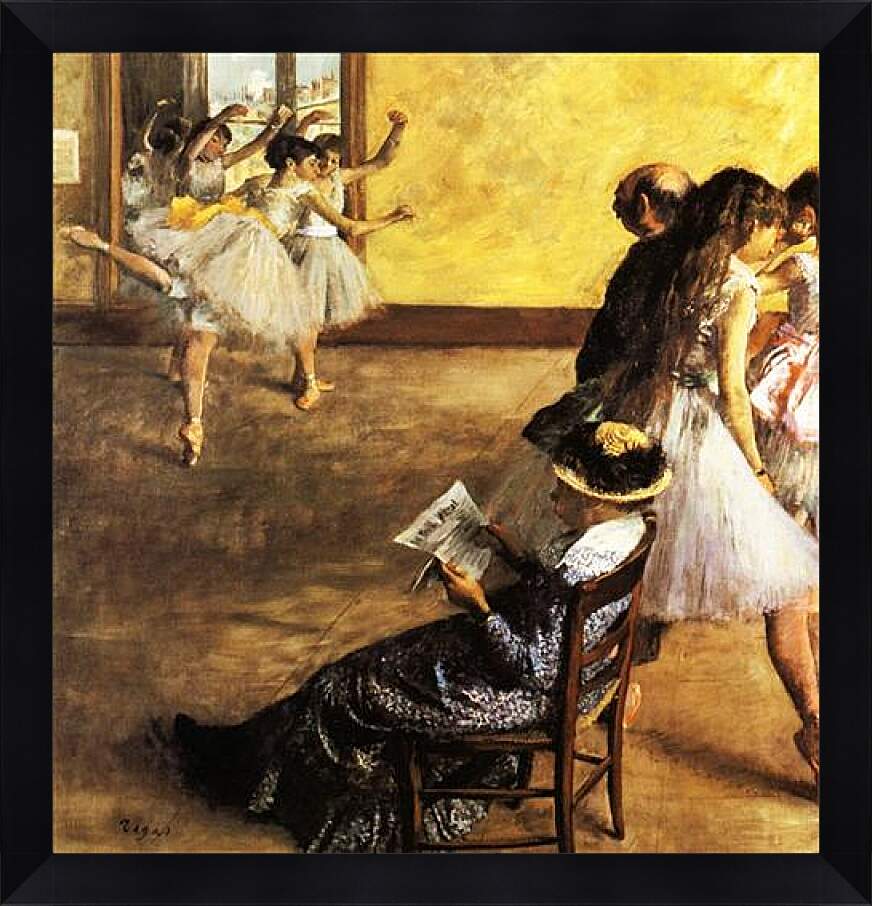 Картина в раме - Classe de Ballet, salle de danse. Эдгар Дега