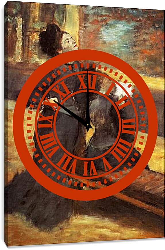 Часы картина - La Visite au musee. Эдгар Дега