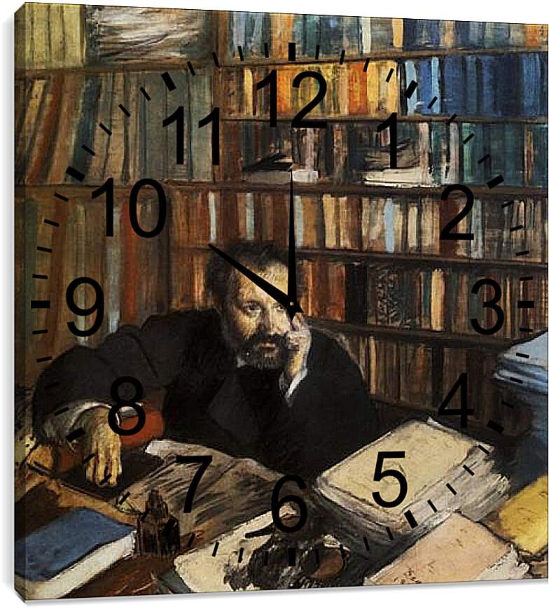 Часы картина - Edmond Duranty  Gouache. Эдгар Дега