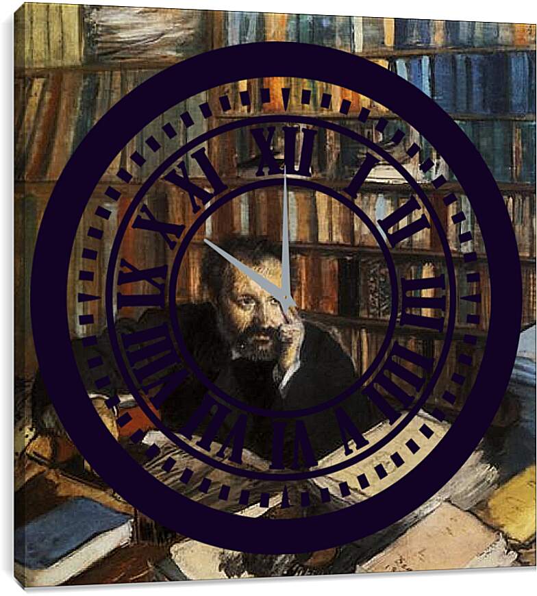 Часы картина - Edmond Duranty  Gouache. Эдгар Дега