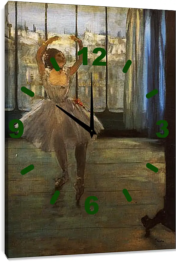 Часы картина - Danseuse posant chez un photographe. Эдгар Дега