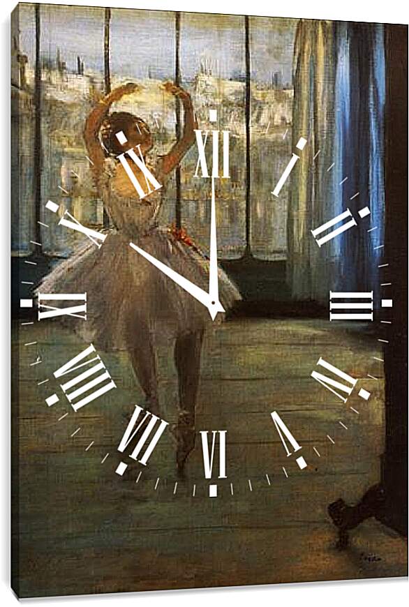 Часы картина - Danseuse posant chez un photographe. Эдгар Дега