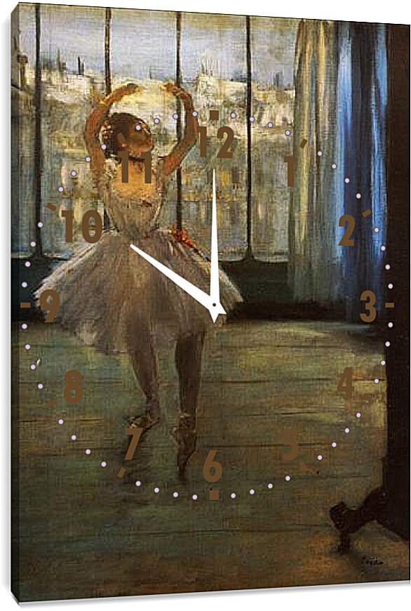 Часы картина - Danseuse posant chez un photographe. Эдгар Дега