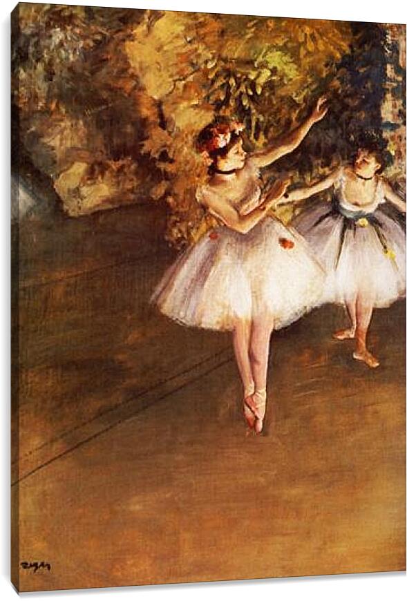 Постер и плакат - Deux danseuses en scene. Эдгар Дега