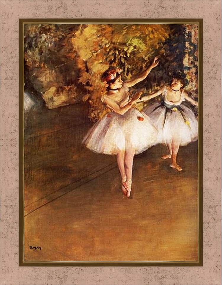 Картина в раме - Deux danseuses en scene. Эдгар Дега