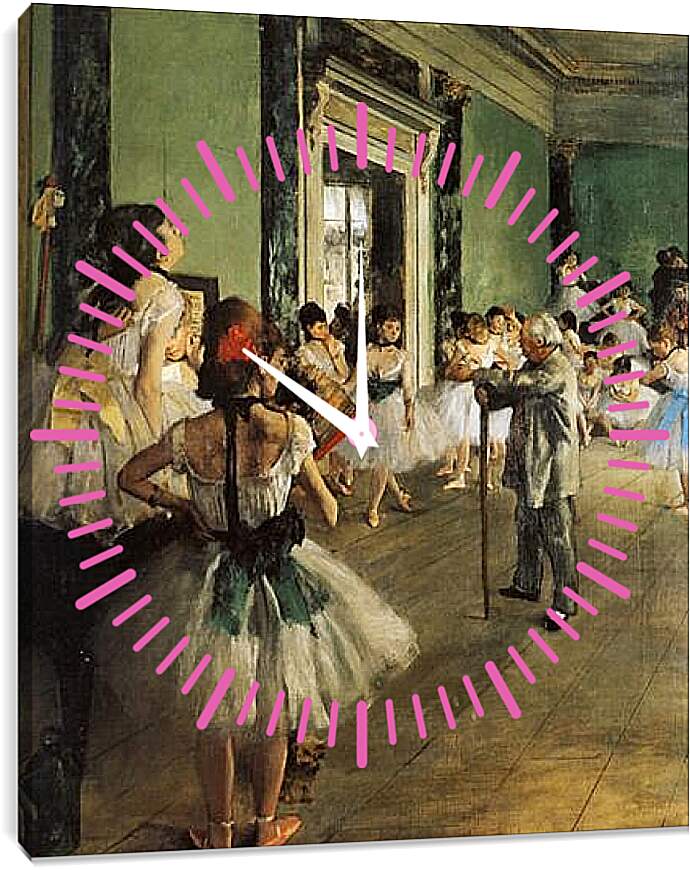 Часы картина - La Classe de Danse. Эдгар Дега