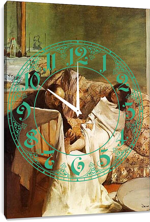 Часы картина - Le Pedicure. Эдгар Дега