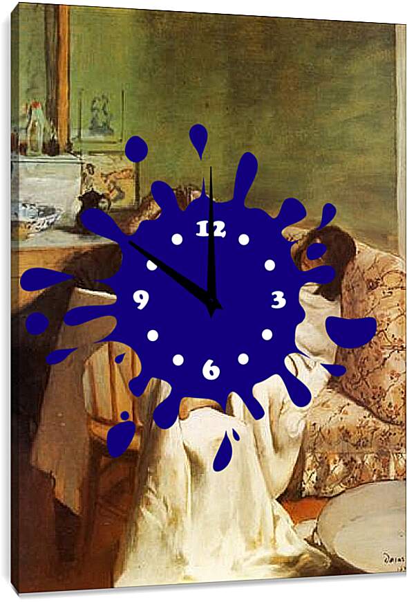 Часы картина - Le Pedicure. Эдгар Дега