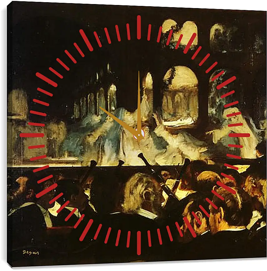Часы картина - Ballet de Robert le Diable. Эдгар Дега