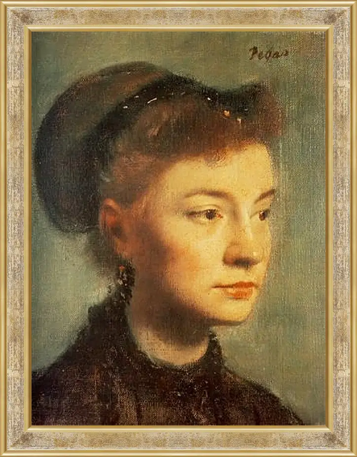 Картина в раме - Portrait de Jeune femme	. Эдгар Дега