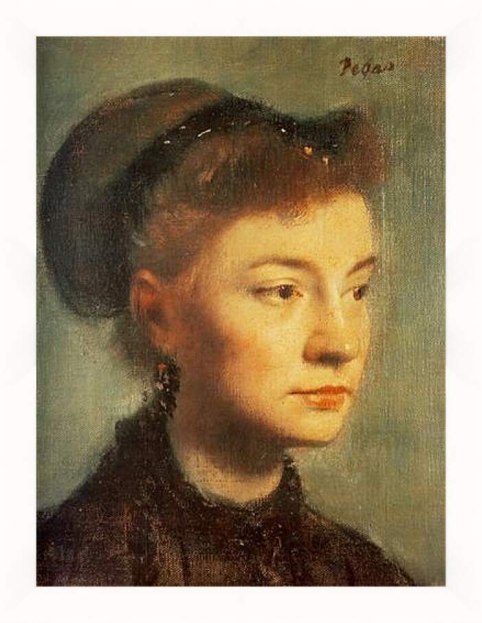 Картина в раме - Portrait de Jeune femme	. Эдгар Дега