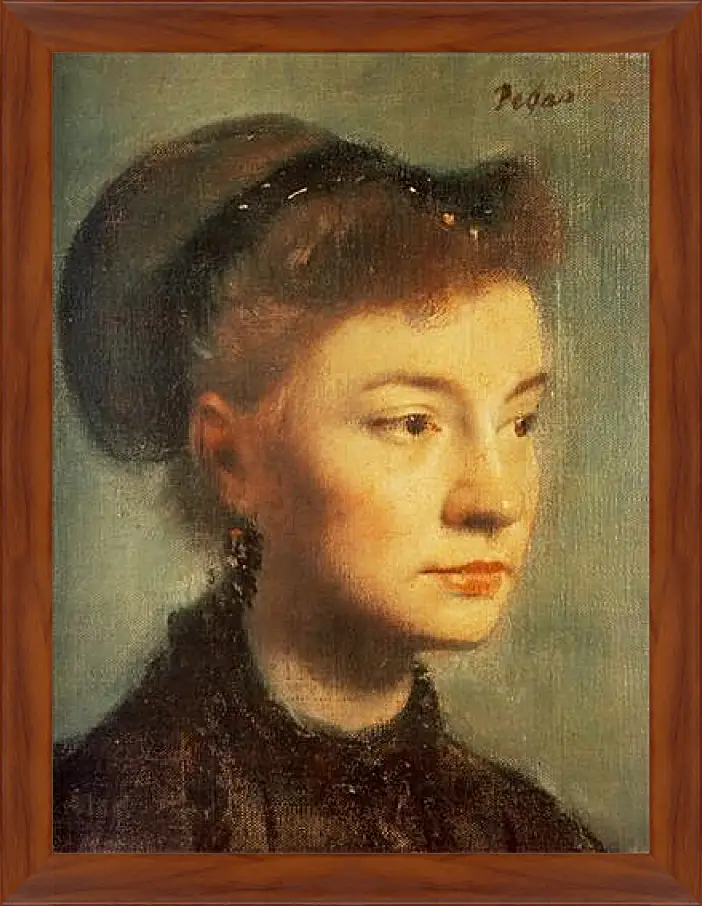 Картина в раме - Portrait de Jeune femme	. Эдгар Дега