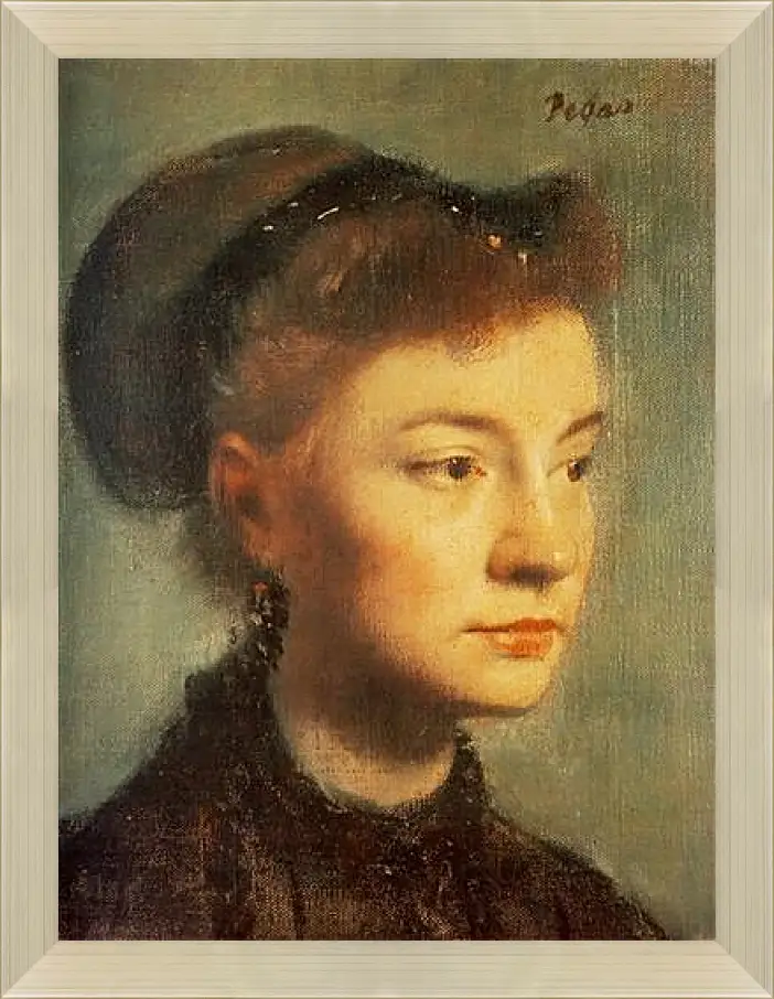 Картина в раме - Portrait de Jeune femme	. Эдгар Дега