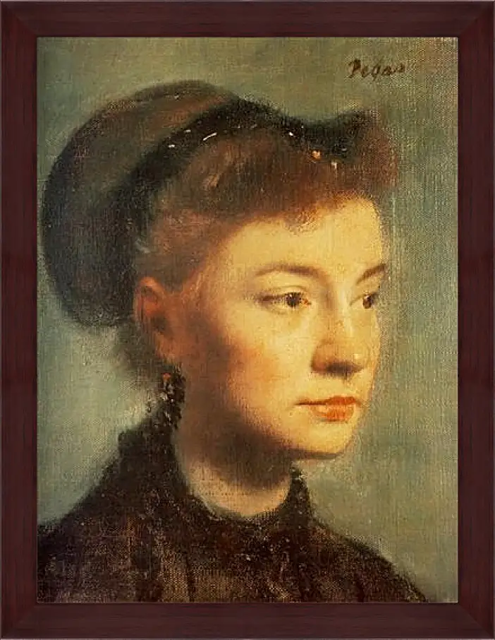 Картина в раме - Portrait de Jeune femme	. Эдгар Дега