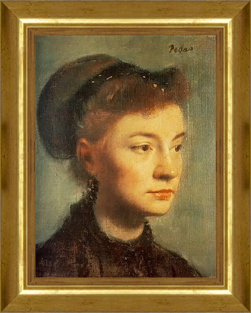 Картина в раме - Portrait de Jeune femme	. Эдгар Дега