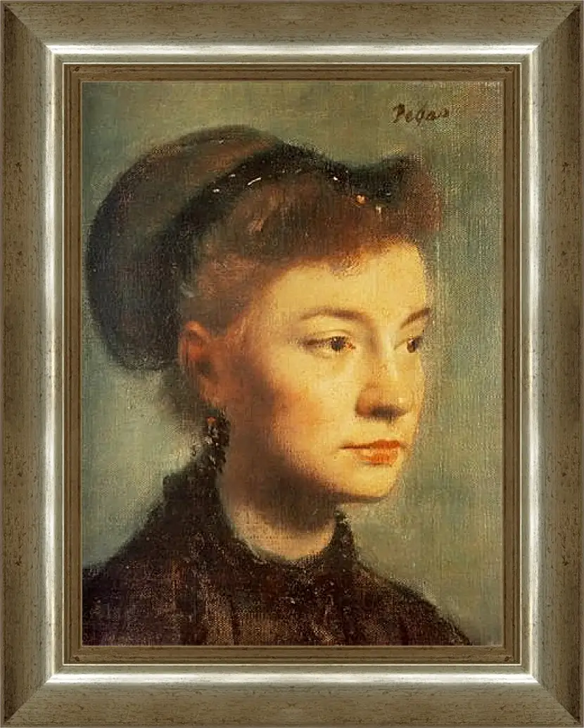 Картина в раме - Portrait de Jeune femme	. Эдгар Дега