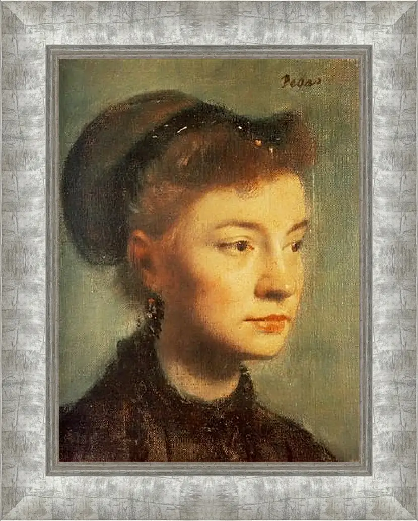 Картина в раме - Portrait de Jeune femme	. Эдгар Дега