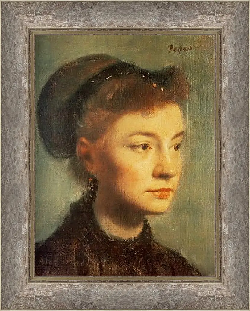 Картина в раме - Portrait de Jeune femme	. Эдгар Дега