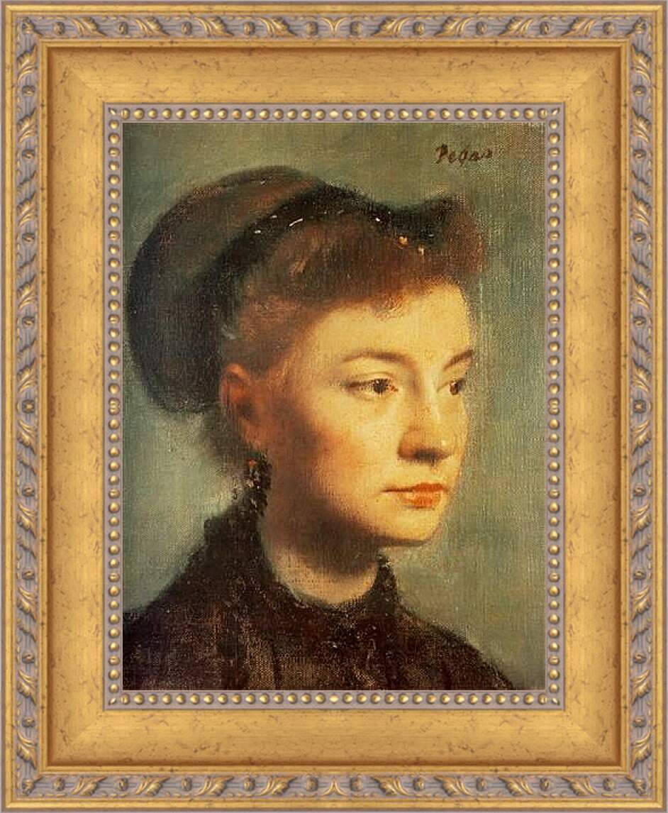 Картина в раме - Portrait de Jeune femme	. Эдгар Дега