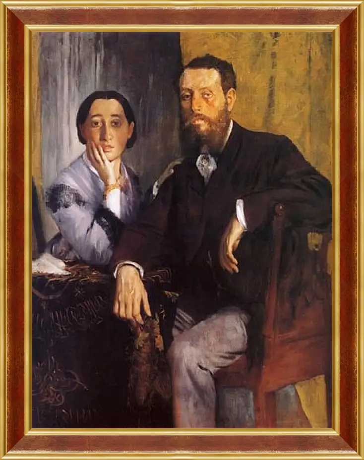 Картина в раме - Edmond et Therese Morbill. Эдгар Дега