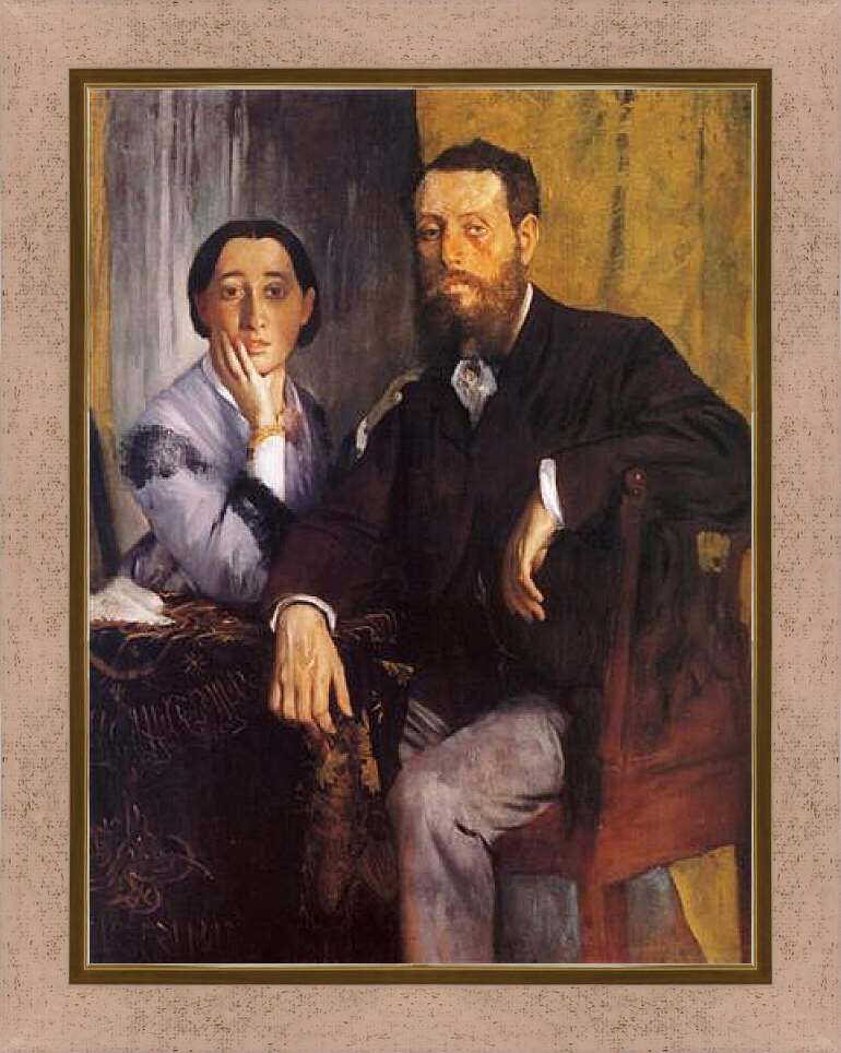 Картина в раме - Edmond et Therese Morbill. Эдгар Дега