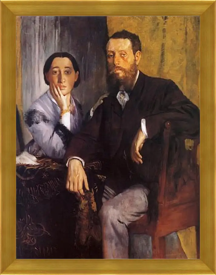 Картина в раме - Edmond et Therese Morbill. Эдгар Дега