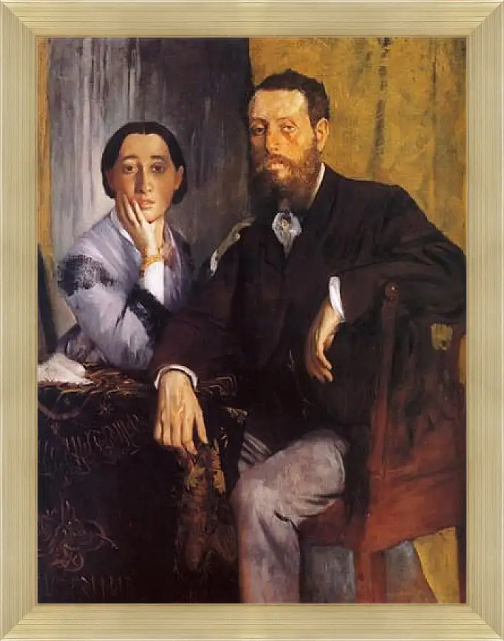 Картина в раме - Edmond et Therese Morbill. Эдгар Дега