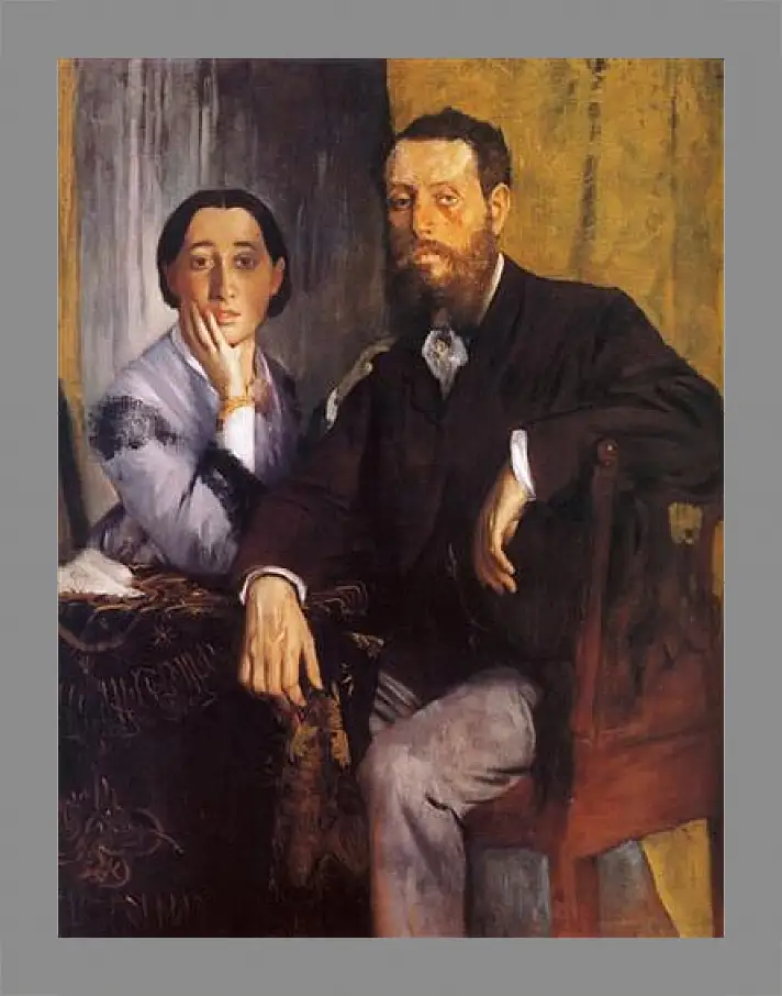 Картина в раме - Edmond et Therese Morbill. Эдгар Дега