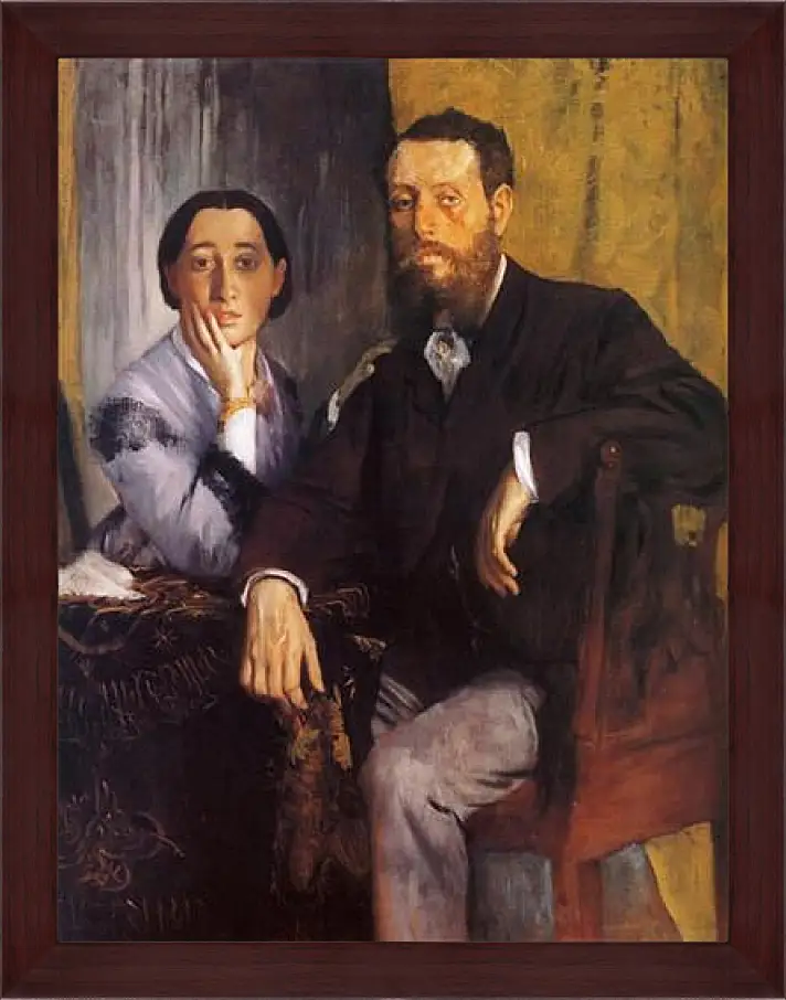 Картина в раме - Edmond et Therese Morbill. Эдгар Дега