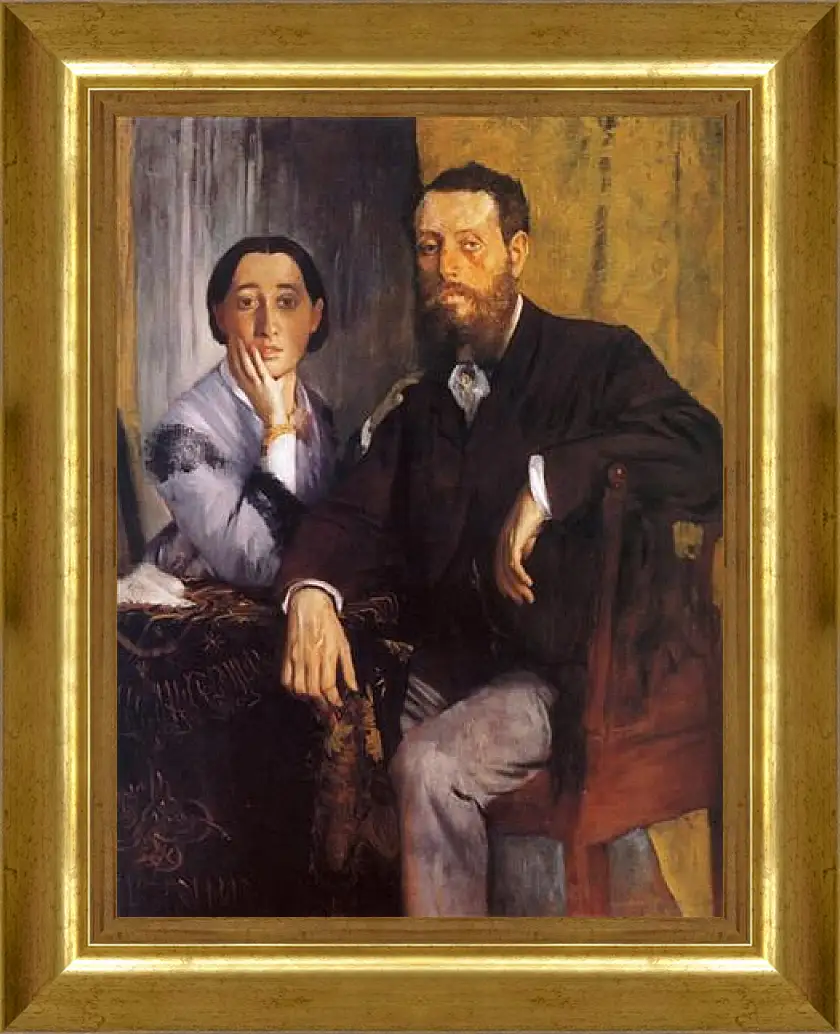 Картина в раме - Edmond et Therese Morbill. Эдгар Дега