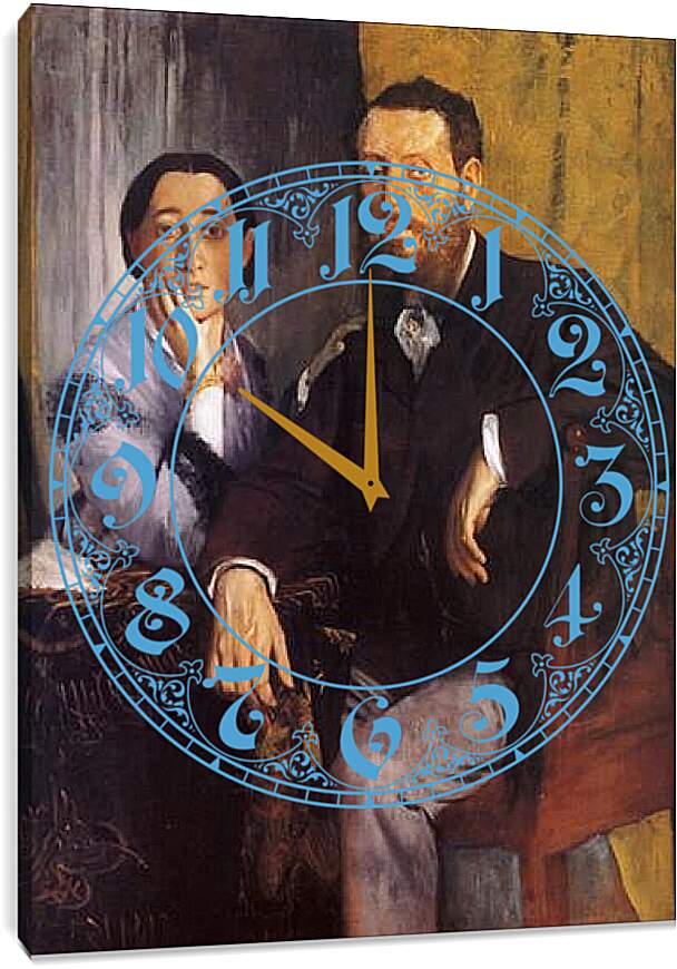 Часы картина - Edmond et Therese Morbill. Эдгар Дега