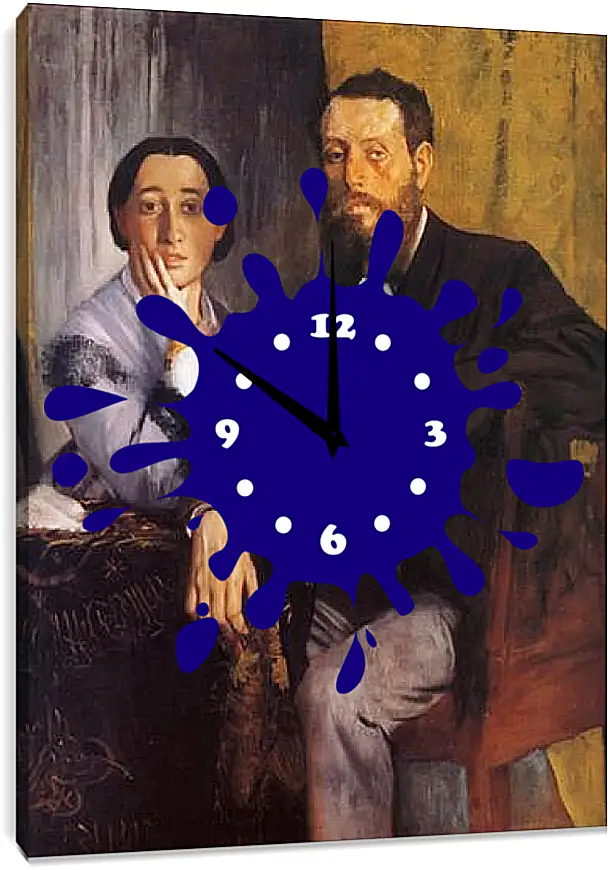 Часы картина - Edmond et Therese Morbill. Эдгар Дега