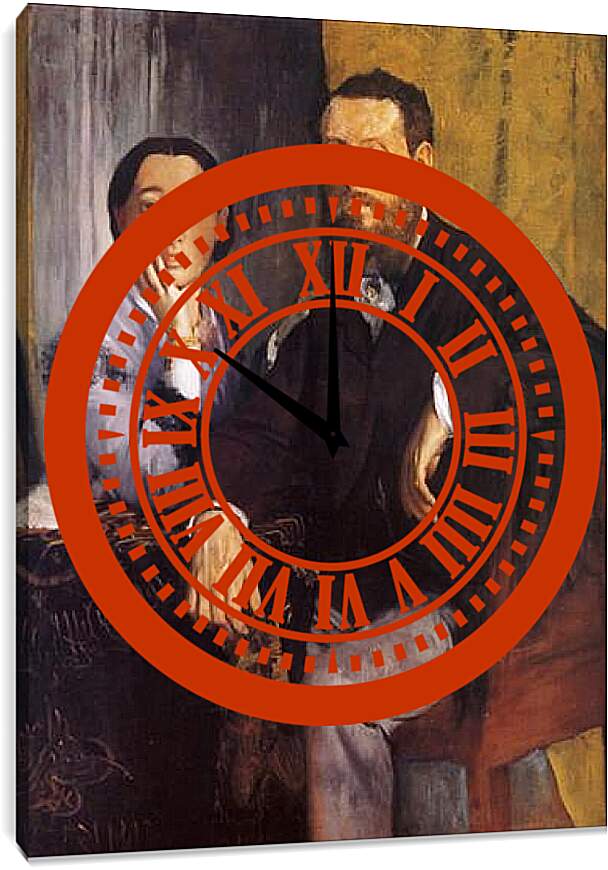 Часы картина - Edmond et Therese Morbill. Эдгар Дега
