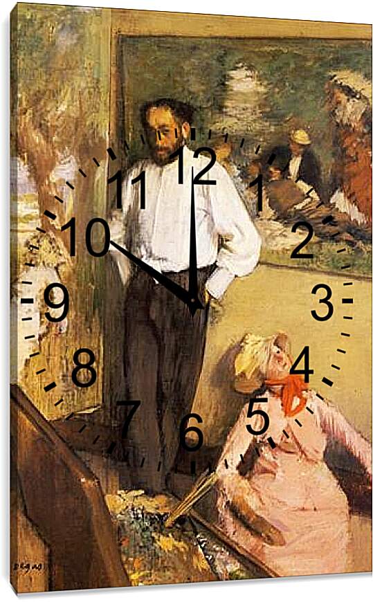 Часы картина - Artiste dans son atelier. Эдгар Дега