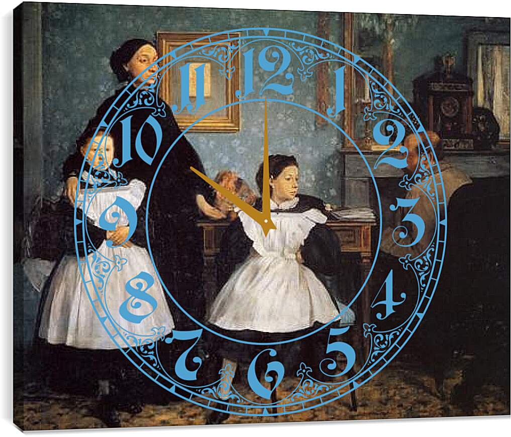 Часы картина - La Famille Bellelli. Эдгар Дега